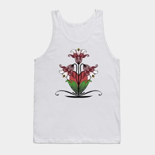 Art Nouveau Love Heart Iris Tank Top